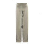 elegant silk wide leg trousers