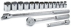 SK 4116 16 Piece 1/2-Inch Drive 12 Point 7/16-Inch to 1-1/4-Inch Socket Set