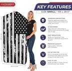 Autoamerics 1-Piece Windshield Sun Shade B&amp;W Camo American Flag USA  - Foldable Car Front Window Sunshade for Most Sedans SUV Truck - Blocks Max UV Rays and Keeps Your Vehicle Cool - Small