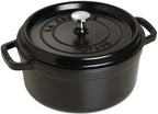 Staub Cast Iron 4-qt Round Cocotte - Matte Black, Made in France