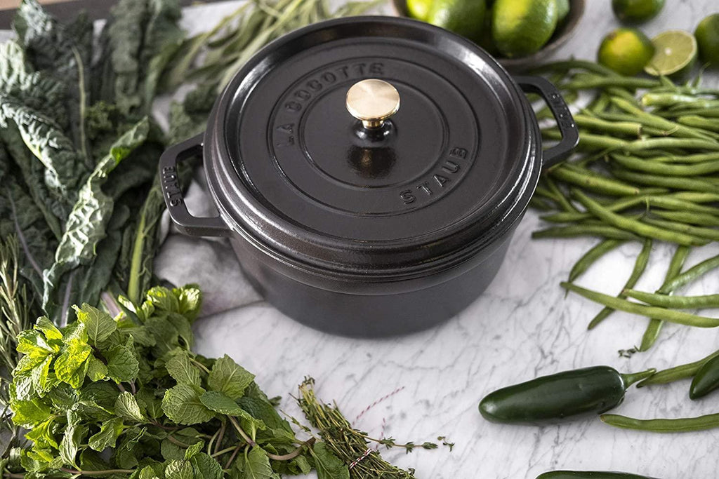Staub Cast Iron 4-qt Round Cocotte - Matte Black, Made in France