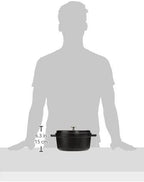 Staub Cast Iron 4-qt Round Cocotte - Matte Black, Made in France