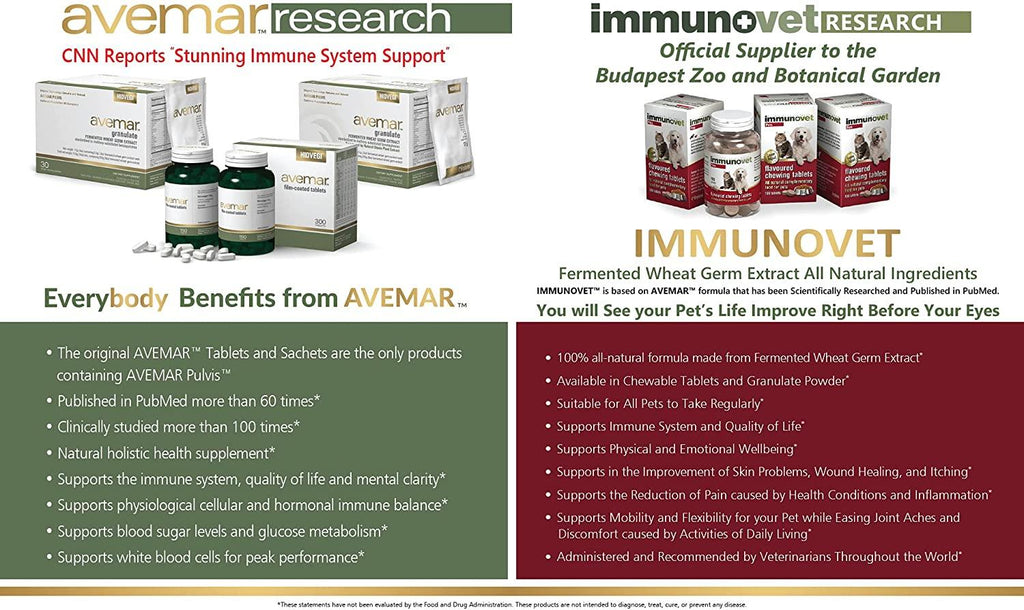 Fermented Wheat Germ Extract - Authentic Avemar™ Granulate - FWGE, Super Concentrate, Avemar Pulvis™, Daily Immune and Cell Support, Natural, Instant Drink Mix, 6 Boxes 30 Packets Per Box