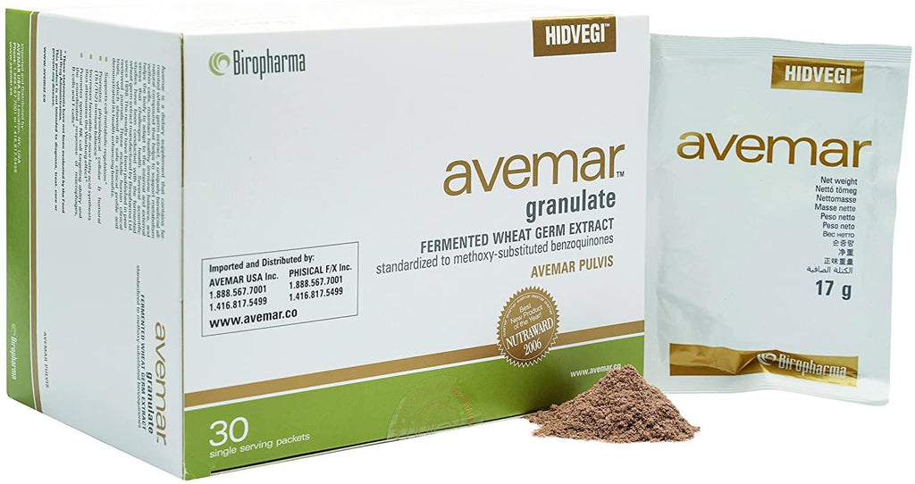 Fermented Wheat Germ Extract - Authentic Avemar™ Granulate - FWGE, Super Concentrate, Avemar Pulvis™, Daily Immune and Cell Support, Natural, Instant Drink Mix, 6 Boxes 30 Packets Per Box