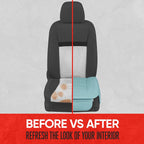 Motor Trend Seat Covers for Cars Trucks SUV, Faux Leather 2-Pack Mint Padded Car Seat Covers with Storage Pockets, Premium Interior Car Seat Cover