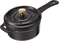 Staub Cast Iron 0.25-qt Mini Saucepan - Matte Black, Made in France