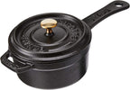 Staub Cast Iron 0.25-qt Mini Saucepan - Matte Black, Made in France