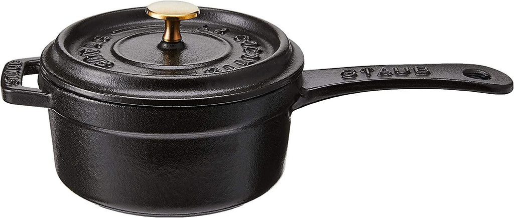 Staub Cast Iron 0.25-qt Mini Saucepan - Matte Black, Made in France