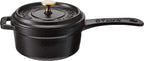 Staub Cast Iron 0.25-qt Mini Saucepan - Matte Black, Made in France