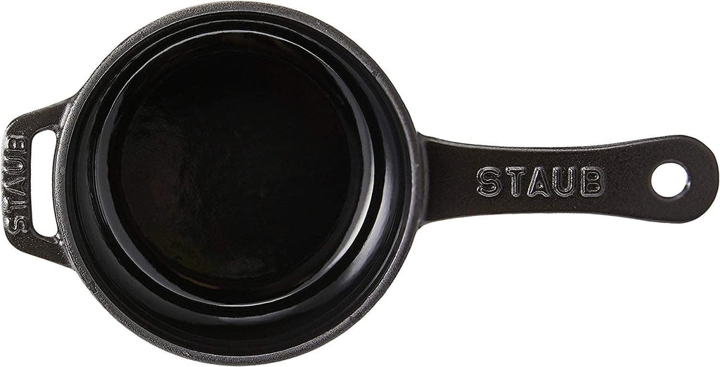 Staub Cast Iron 0.25-qt Mini Saucepan - Matte Black, Made in France