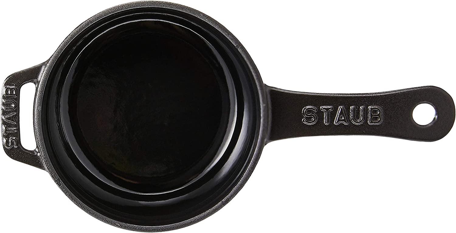 Staub Cast Iron 0.25-qt Mini Saucepan - Matte Black, Made in France