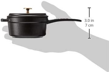 Staub Cast Iron 0.25-qt Mini Saucepan - Matte Black, Made in France