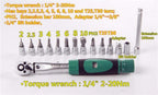 LFDHSF Screwdriver Set, 15 in 1 2-20Nm Torque Wrench Repair Tools Set for Bicycle Household Universal Hand Tools