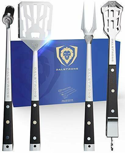 4-Piece Professional BBQ Pit Grill Set - Premium High-Carbon ...