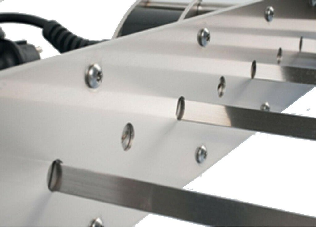 5 Skewer Rotisserie Rack Grill Automatic Rotating Motor Operated BBQ Set