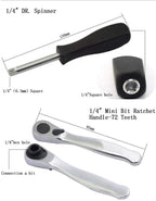 56Pcs Ratchet Wrench Set Minikit S2 Material Bits 1/4 Socket Screwdrive Hex Trox Slot Bit Bike Repair Hand T Tools