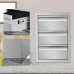 OUTDOOR KITCHEN / BBQ ISLAND  STEEL DOUBLE ACCESS DOOR + Drawer