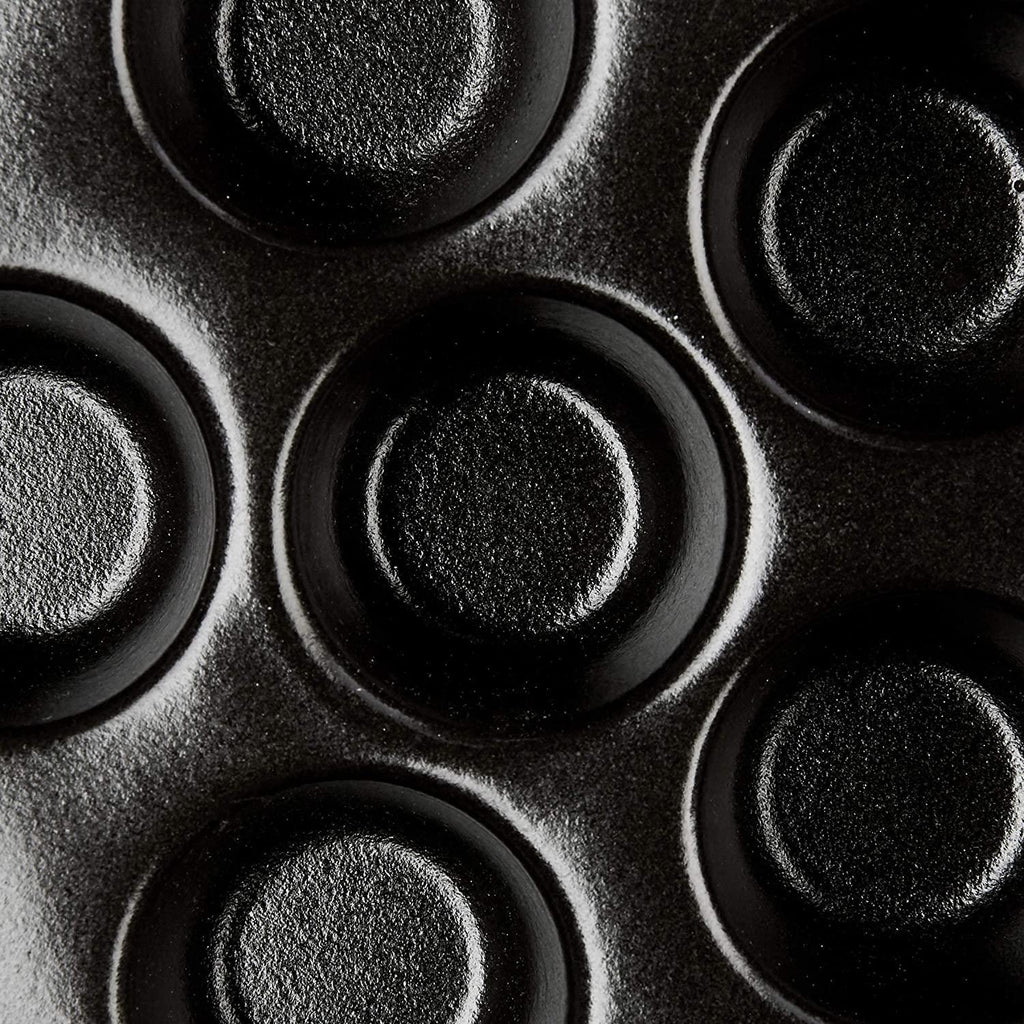 Staub Cast Iron 5.75-inch Escargot Dish with 6 holes - Matte Black, Made in France