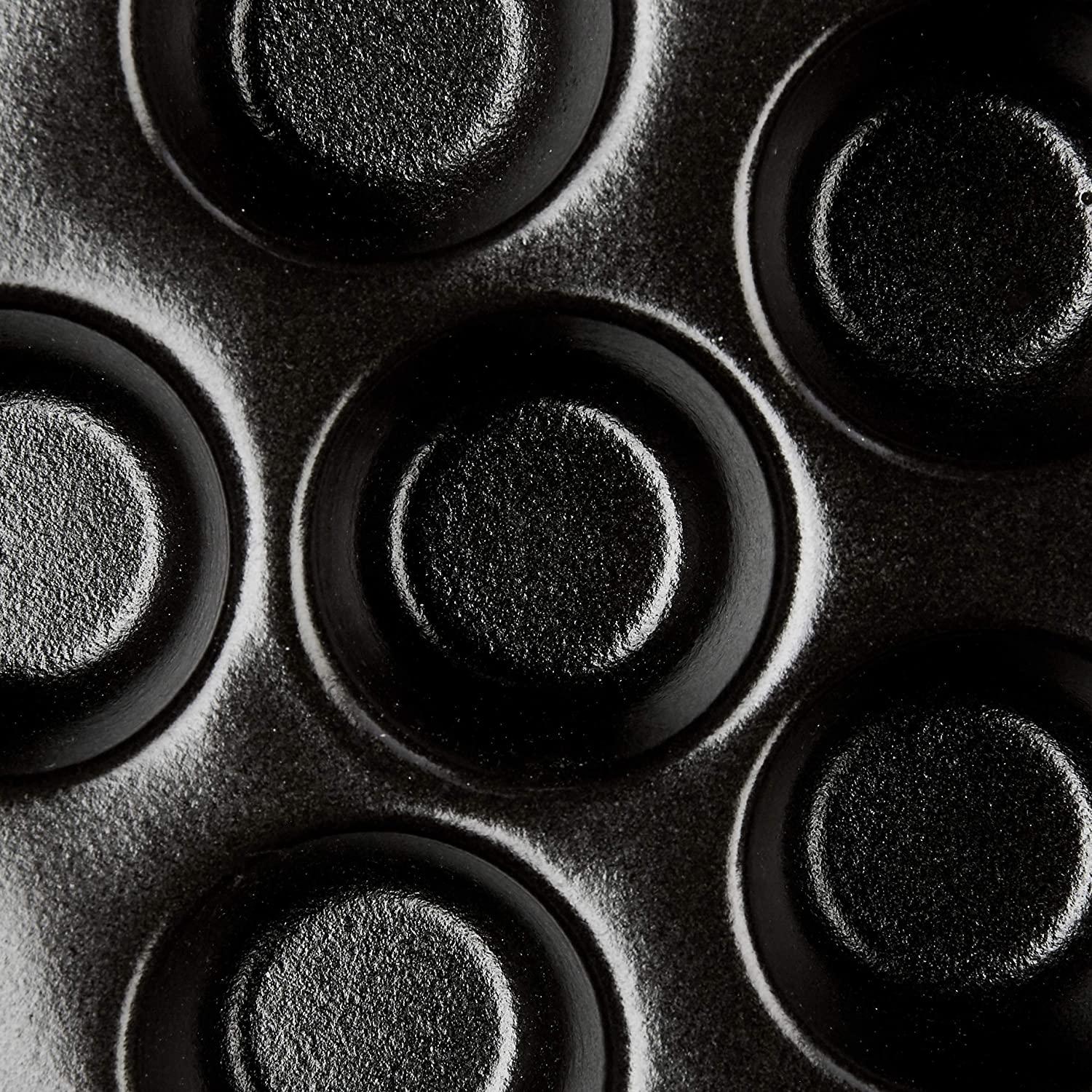 Staub Cast Iron 5.75-inch Escargot Dish with 6 holes - Matte Black, Made in France