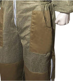 Brutul Bee 3 Layer Beekeeping Ultralight Ventilated Suit with Fencing Veil (Khaki, M)