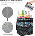 Vankor Trash Can for Car, Trash Bag Bin Hanging Waterproof Automotive Leak Proof Vehicle Garbage Cans Colorful Leaves