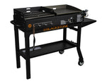 Charcoal Grill Flat Top Griddle  Steel Portable Outdoors Propane Gas