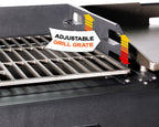 Charcoal Grill Flat Top Griddle  Steel Portable Outdoors Propane Gas