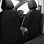 Flying Banner car seat Covers Protects Leopard Printing Velvet Faux Leather Carbon Fiber Front Pair Carbon Fibre (Leopard Black, Front Pair)