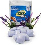 Camco TST MAX RV Toilet Treatment Drop-INs | Control Unwanted Odors and Break Down Waste and Tissue | Septic Tank Safe | Lavender Scent | 10-pack (41556)
