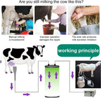 comedragon 14L Cow Pulsation Vacuum Electric MilMachine with Massage, Portable Farm Supplies for Sheep, Nigerian Dwarfs, Nubian Mix