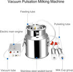 comedragon 14L Cow Pulsation Vacuum Electric MilMachine with Massage, Portable Farm Supplies for Sheep, Nigerian Dwarfs, Nubian Mix