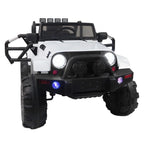 Ktaxon White 12V Ride On Car Truck W/ Remote Control, 3 Speeds, Spring Suspension, LED Lights