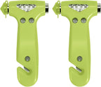 MOTORBUDDY 2-Pack Car Safety Hammer, Auto Emergency Escape Hammer with Window Breaker and Seat Belt Cutter, Emergency Escape Tool for Car Accidents, Glow in The Dark