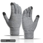 Winter Thickened Warm Wool Gloves Outdoor Windproof Cycling Gloves Touchscreen Gloves