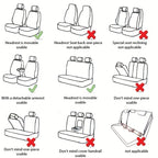 5 Seats PVC Quilted Leather Car Seat Covers, Breathable Faux Leather Auto Front Rear Seat Cushion Covers, Vehicle Seat Protectors Universal For Cars