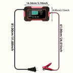 Car Battery Charger, 12V 4Ah-100Ah Smart Battery Trickle Charger Automotive Battery Maintainer Desulfator With Temperature Compensation
