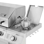 Monument Propane Gas Grill LED Controls  Steel 4 Burners 1 Side Burner