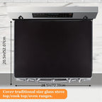 Stove Covers, Heat Resistant Glass Stove Top Cover , For Electric Stove LarCooktop Cover, Anti-Slip Coating Waterproof Stove Gap Foldable