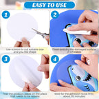 outus self-adhesive vinyl repair patch plastic repair patches kit for swimming pools inflatable boats products (30 pieces, 6 x 6 cm)