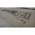 6Pcs luxury  Steel Metal Barbeque Skewer Needle BBQ Kebab Stick Kabob