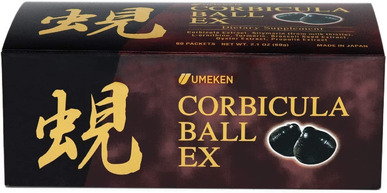 Umeken Corbicula Ball EX - for Liver Health, Rich in Essential Amino Acids, Vitamins, and Minerals, 2-Month Supply, 60 Packets (Pack of 2)