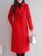 Long Section Autumn And Winter Korean Fashion  Woolen Coat Female