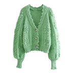 elegant knitted outwear cardigan
