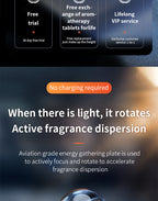 Solar-Powered Car Aromatherapy: Revitalize Your Car's Interior with this Rotating Air Freshener &amp; Purifier!