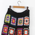 drawstring high waist crochet pants