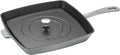 Staub Cast Iron 12-inch Square Grill Pan & Press Set - Graphite Grey, Made in France