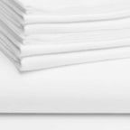 LuxClub 6 PC Queen Sheet Set, Rayon Made from Bamboo Bed Sheets, Deep Pockets 18" Eco Friendly Wrinkle Cooling Sheets Machine Washable Hotel Bedding Silky Soft - White Queen