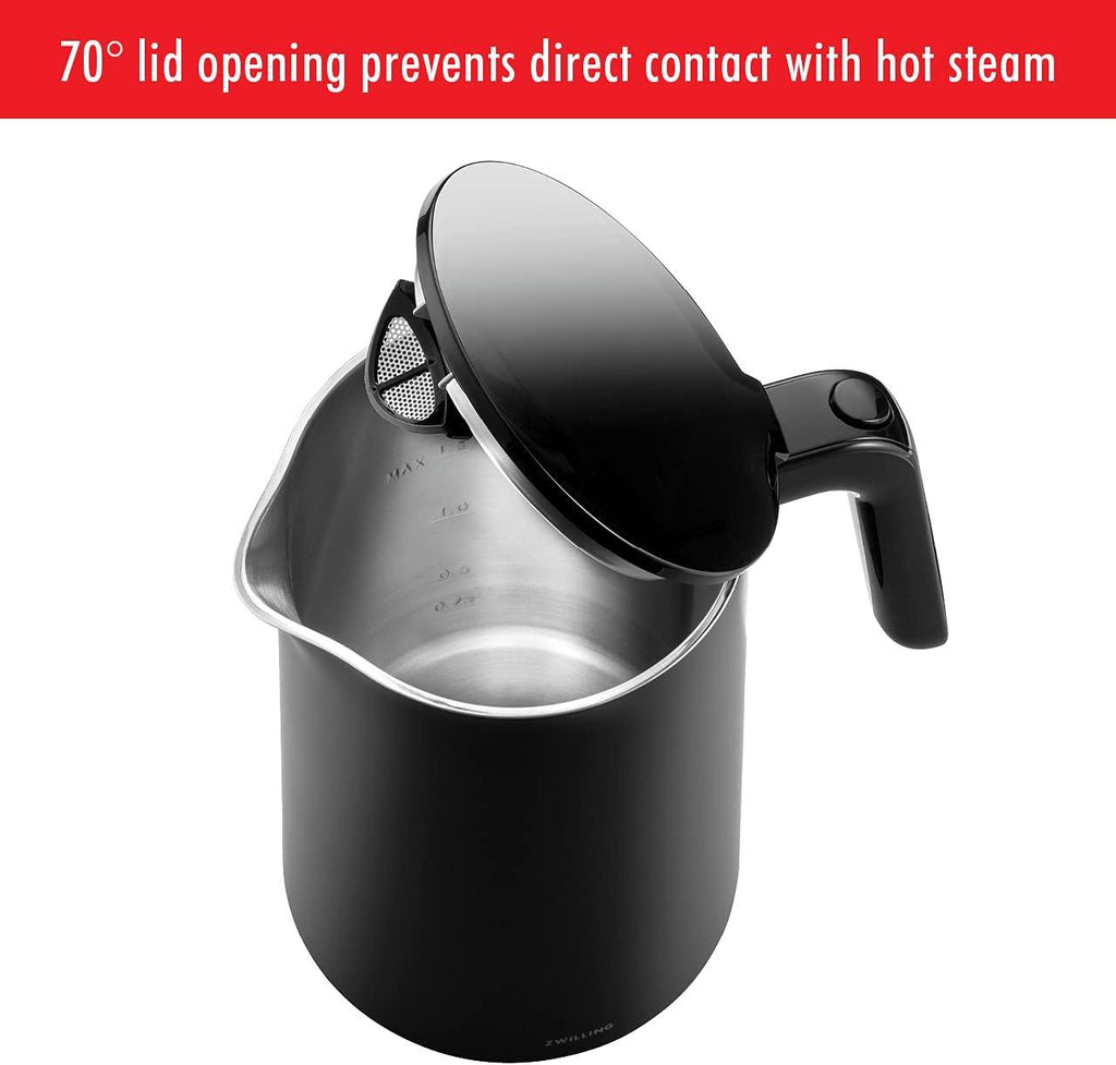 ZWILLING Enfinigy Cool Touch 1.5-Liter Electric Kettle Pro, Cordless Tea Kettle & Hot Water