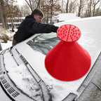 1pc Car Window Windshield Magic Ice Scraping Oil Funnel Snow Shovel + 1pair Gloves, Ice Removal Tool Scraping Winter Car Accessories