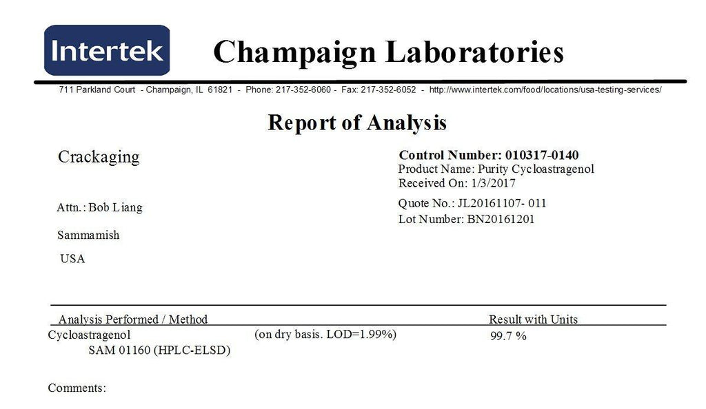 Crackaging Super-Absorption Cycloastragenol 98% (25mg/Cap, 180 Caps in 6 Bottles)